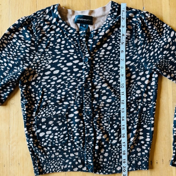 Corey Lynn Calter cotton cardigan black/tan - Picture 3 of 3